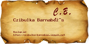 Czibulka Barnabás névjegykártya
