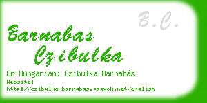 barnabas czibulka business card